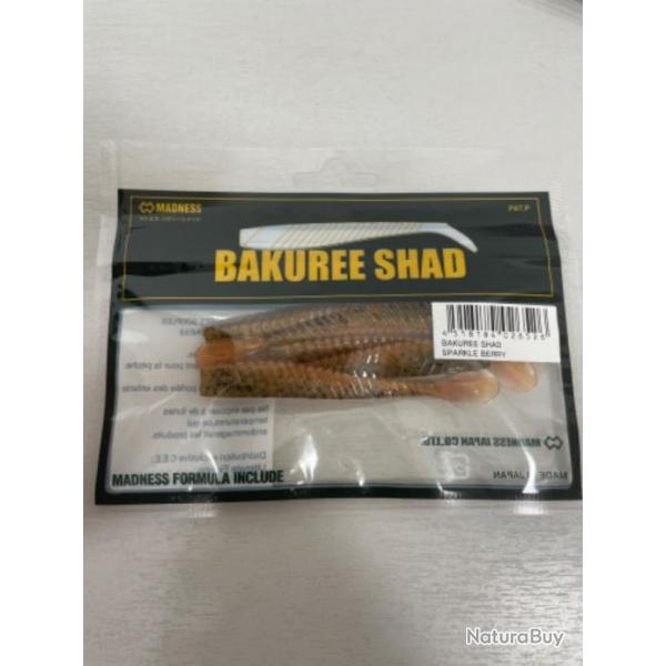 !! LEURRE MADNESS BAKUREE SHAD 80 COL  SPARKLE BERRY