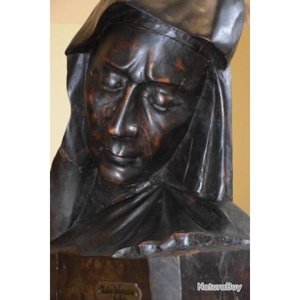 Sculpture Mater Dolorosa - Vierge en Pleurs - par E. RUFFATO