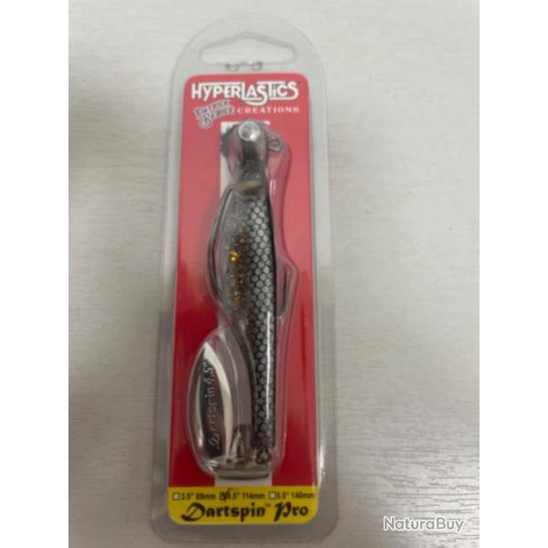 !! LEURRE HYPERLASTICS DARTSPIN PRO JIG HEAD 4.5' COL BKSS