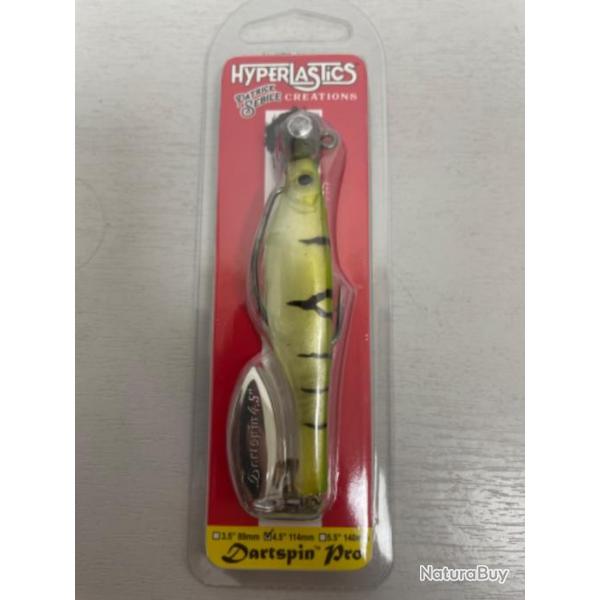 !! LEURRE HYPERLASTICS DARTSPIN PRO JIG HEAD 4.5' COL SGRS