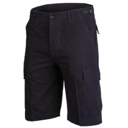 SHORT MILITAIRE NOIR RIPSTOP AVEC POCHES CARGO