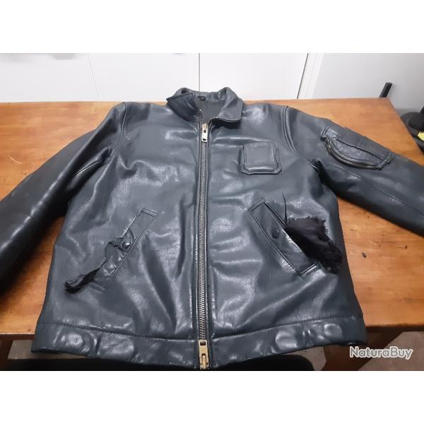 Blouson pilot  cuir  arme l'air