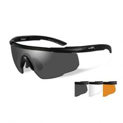 Lunettes de protection Saber Advanced 3 Écrans Wiley X - Noir - Neutre / Fumé / Light Rust