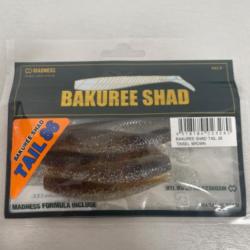 !! LEURRE MADNESS BAKUREE SHAD TAIL 86 col TINSEL BROWN