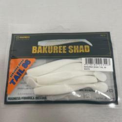 !! LEURRE MADNESS BAKUREE SHAD TAIL 86 col WHITE