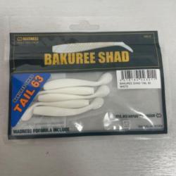 !! LEURRE MADNESS BAKUREE SHAD TAIL 63 col WHITE