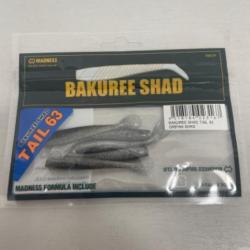 !! LEURRE MADNESS BAKUREE SHAD TAIL 63 col GRIPAN SHAD