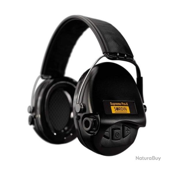 Sordin - Casque Suprme Pro X Noir, Gel - SOR75302XL02GS