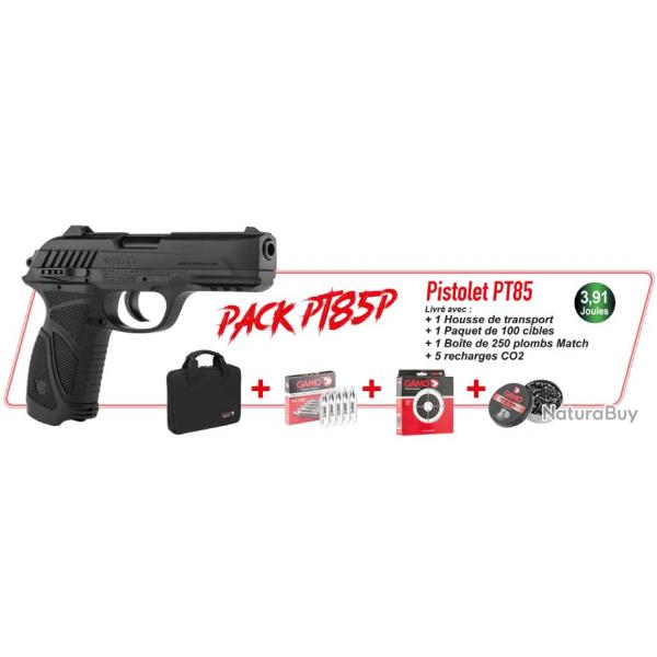 Pack GAMO  Pistolet  plomb GAMO PT85 + housse de transport + plombs + capsules + cibles