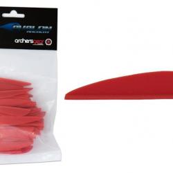 Lot de 100 plumes Avalon Tyro 2 pouces Rouge