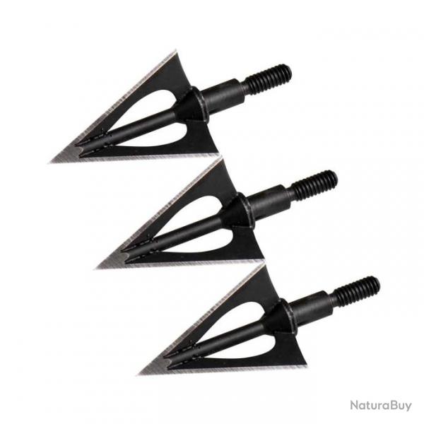 Lot de 3 pointes de chasse  lame fixe Maximal Vacer 100 grain