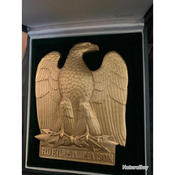Grande mdaille Aigle en bronze dor