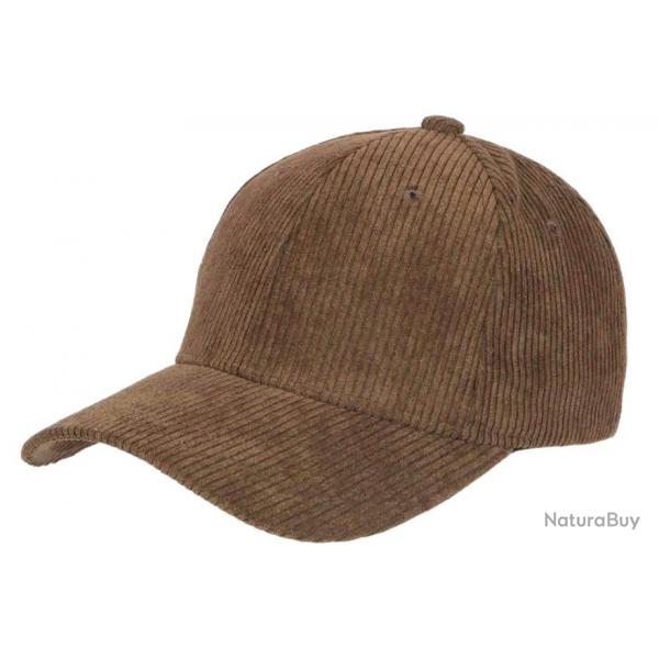 Casquette Velours Marron Cotele Tradition Baseball Sneyson Taille unique Marron