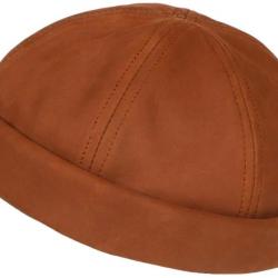 Bonnet Docker Cuir Marron Camel Biker Koyoon Aussie Apparel Taille unique Marron