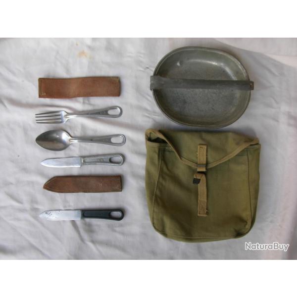 WW2 US LOT 4 COUVERTS 2 TUIS COUVERTS DESSUS DE GAMELLE HOUSSE GAMELLE MILITAIRE AMRICAINES