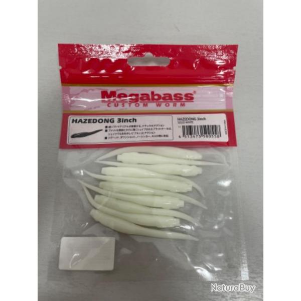 !! LEURRE MEGABASS HAZEDONG 3inch col SOLID WHITE