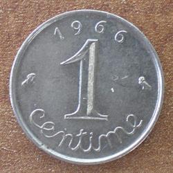 France 1 Centime 1966 Epi Piece Franc Centime Francs