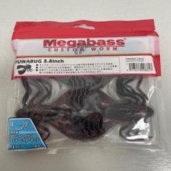 !! LEURRE MEGABASS FUWABUG 3.8inch col BLACK BACK CLEAR RED