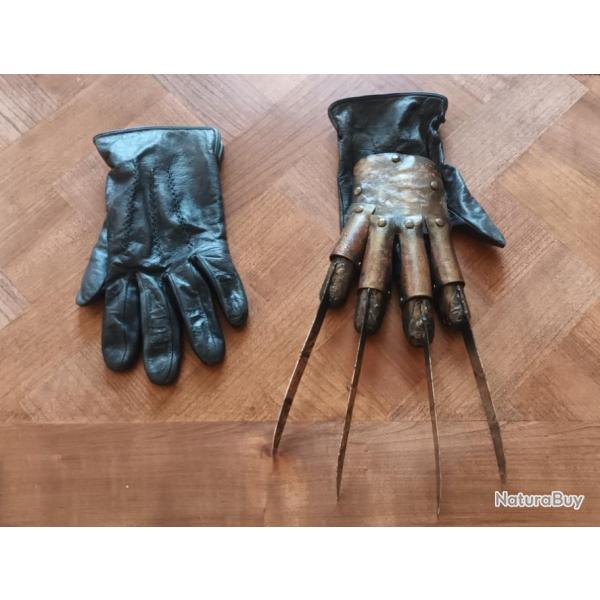 Rplique gant de Freddy Krueger cosplay / collection faite main