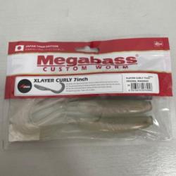 !! LEURRE MEGABASS XLAYER CURLY 7inch col ORIGINAL WAKASAGI