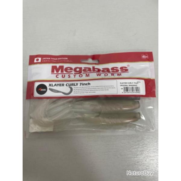 !! LEURRE MEGABASS XLAYER CURLY 7inch col ORIGINAL WAKASAGI