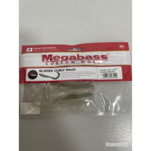 !! LEURRE MEGABASS XLAYER CURLY 5inch col ORIGINAL WAKASAGI