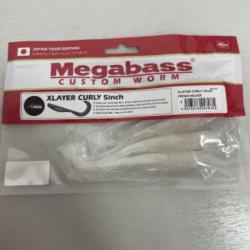 !! LEURRE MEGABASS XLAYER CURLY 5inch col FRENCH SILVER