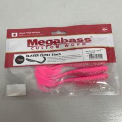 !! LEURRE MEGABASS XLAYER CURLY 5inch col PINK GLITTER