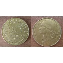 France 20 Centimes 1984 Lagriffoul Piece Franc Centime Francs