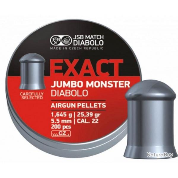 Bote de 200 plombs JSB Diabolo Jumbo Exact Monster - Cal. 5.52