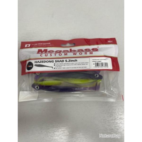 !! LEURRE MEGABASS HAZEDONG 5.2inch col VIOLET CHART