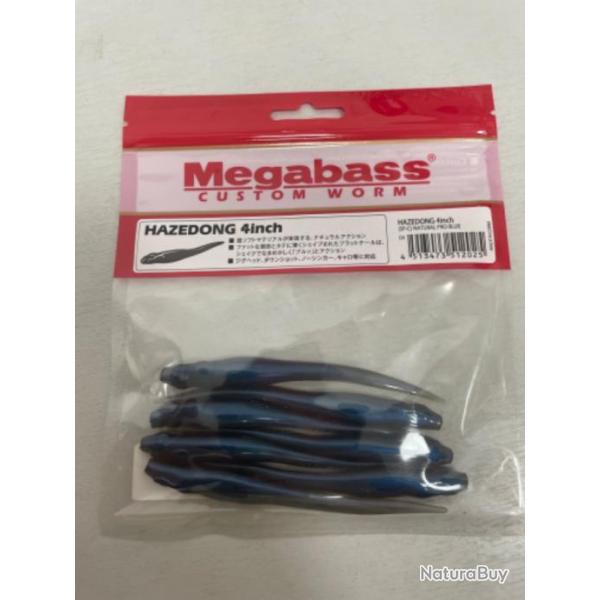 !! LEURRE MEGABASS HAZEDONG 4inch col NATURAL PRO BLUE