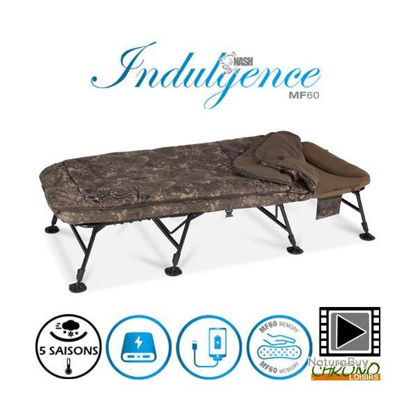 Bed Chair Nash MF60 Indulgence SS4 MKII 8 pieds 5 saisons