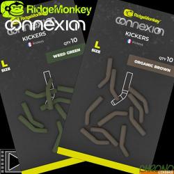 Adaptateur RidgeMonkey Connexion Kickers Large (par 10) Weed Green