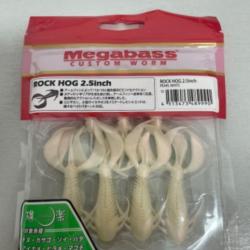 !! LEURRE MEGABASS ROCK HOG 2.5inch col PEARL WHITE