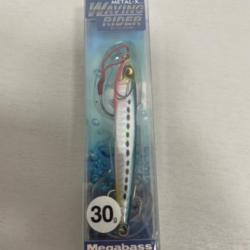 !! LEURRE MEGABASS MÉTAL X WAVIN RIDER 30gr col G MAZUME IWASHI