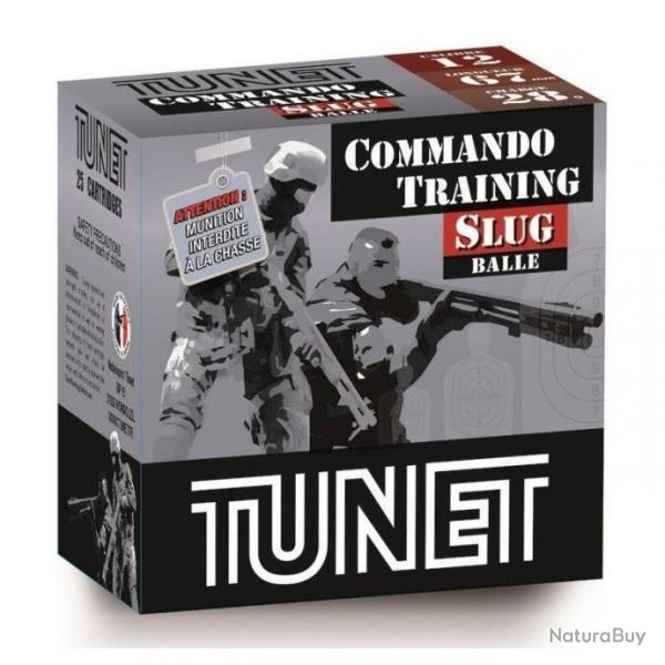 BOITE DE 25 BALLES SLUG TUNET COMMANDO TRAINING CAL.12 28G