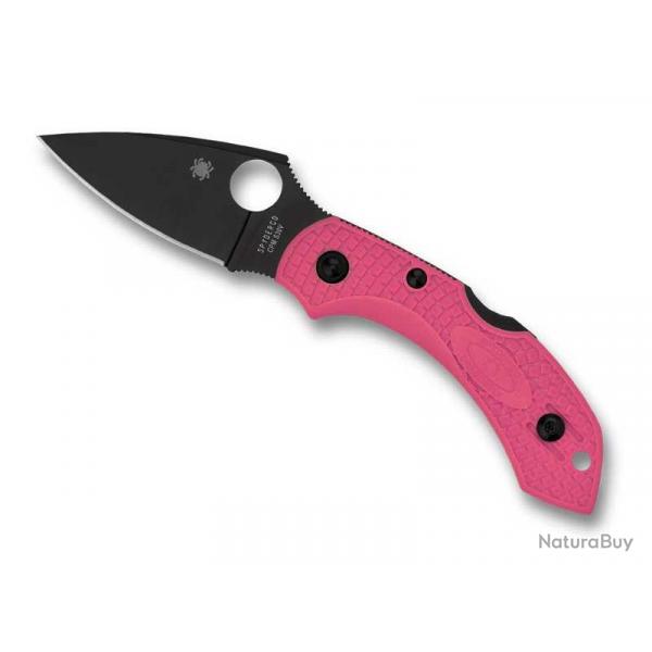 SPYDERCO DRAGONFLY 2 ROSE LAME NOIRE