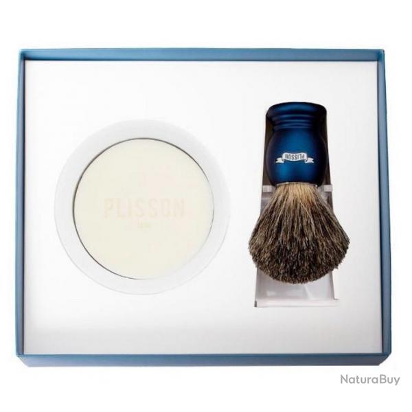 Coffret rasage "Essentiel", Couleur bleu nuit [Plisson]