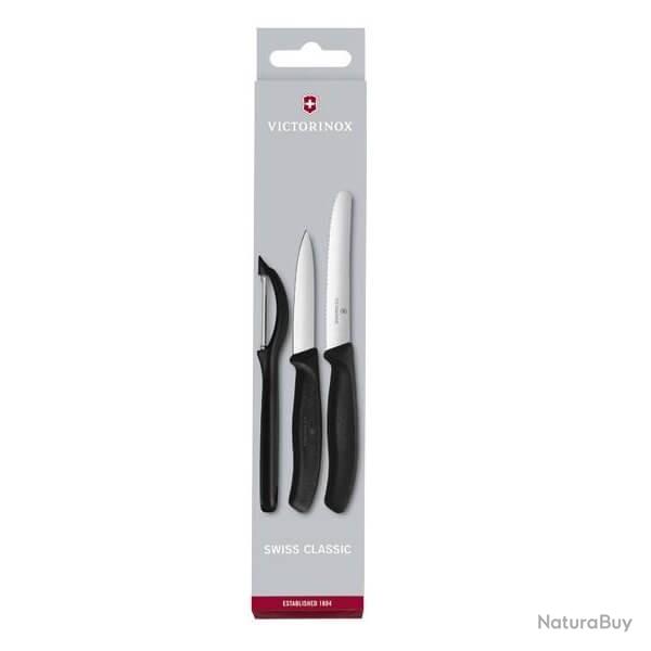 6.7113.31 Set 3 pices Victorinox Swissclassic noir