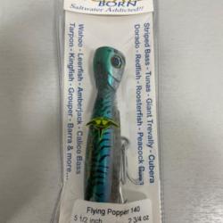 !! LEURRE OCÉAN BORN FLYING POPPER 140SK COL GMK GREEN MACKEREL