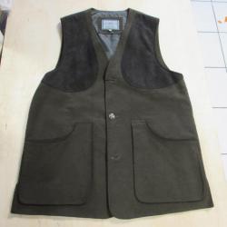 Gilet de chasse sans manches de marque ALAN PAINE, modèle Grantham, couleur olive