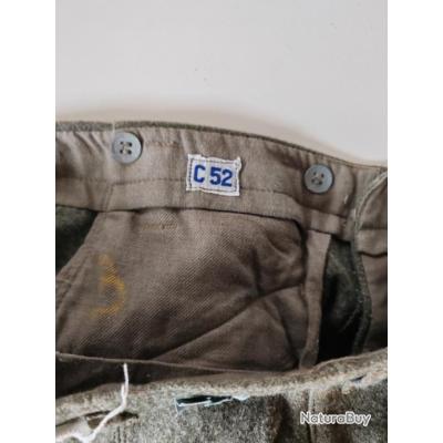 Pantalon Utilitaire Armée Suédoise Années 60-70 - Taille C46 W82 L77 - Coton 100%