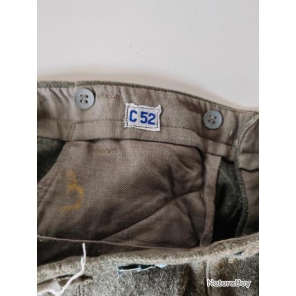 PANTALON FELDGRAU ARME SUEDOISE C 52