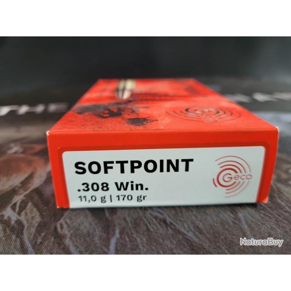 Munitions Geco SP 308 Win 11.0g 170 grains