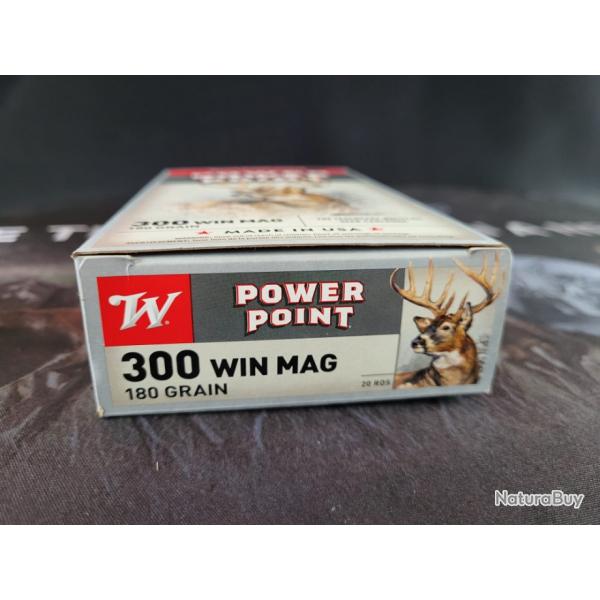 MUNITIONS WINCHESTER CAL . 300 WIN MAG - Power Point 180 Grs