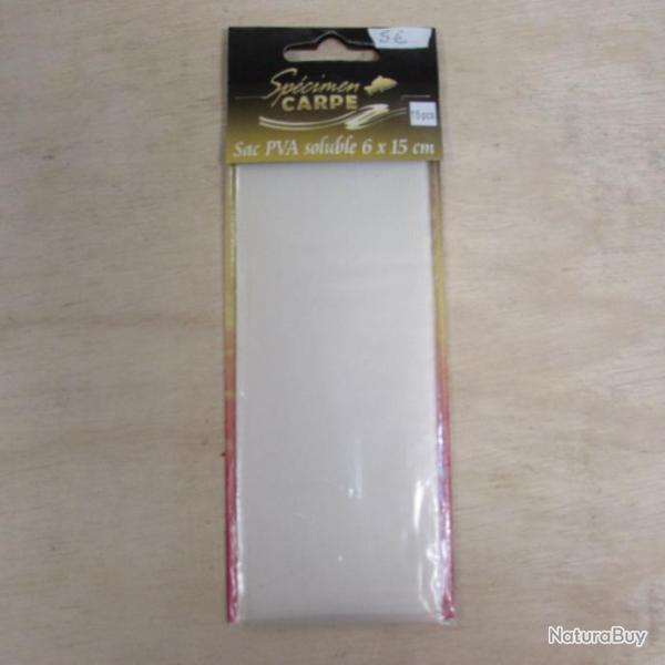 Sac PVA soluble Spcimen Carpe 6 x 15 cm