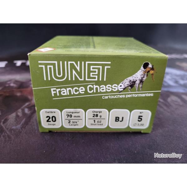 Munitions Tunet france chasse calibre 20/70 plomb n5