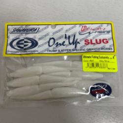 !! LEURRE SAWAMURA ONE UP SLUG 4'´ Col SILKY WHITE