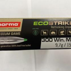 NORMA CAL 300 WIN ECOSTRIKE 9.7G  BOITES DE 20 BALLES (VENDU PAR 2 BOITES)FRAIS DE PORT OFFERT.